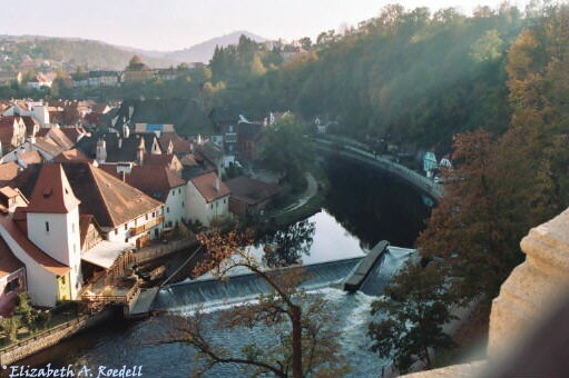 Vitava River, Cesky Krumlov, Czech Republic,